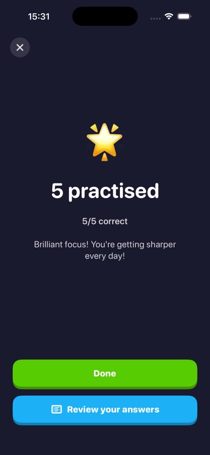 Encouraging finish screen reading brilliant focus, you're getting sharper every day