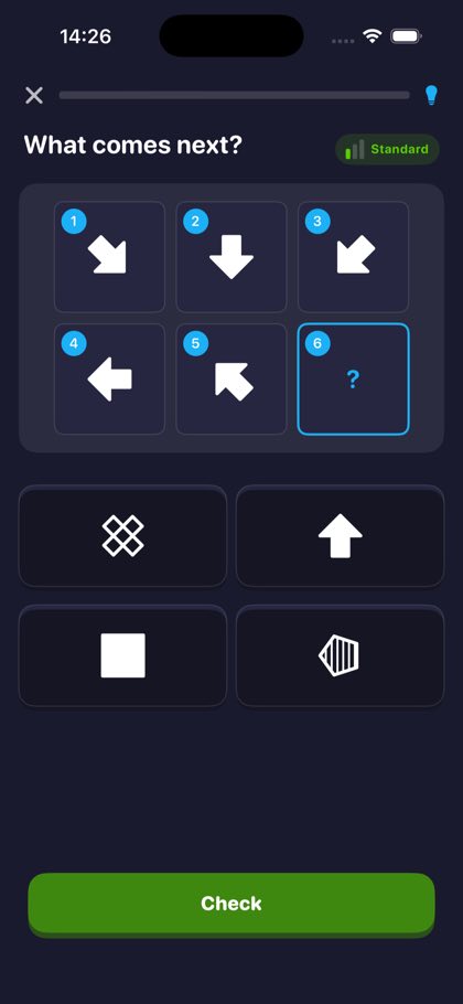 Arrow rotation series question with What comes next options